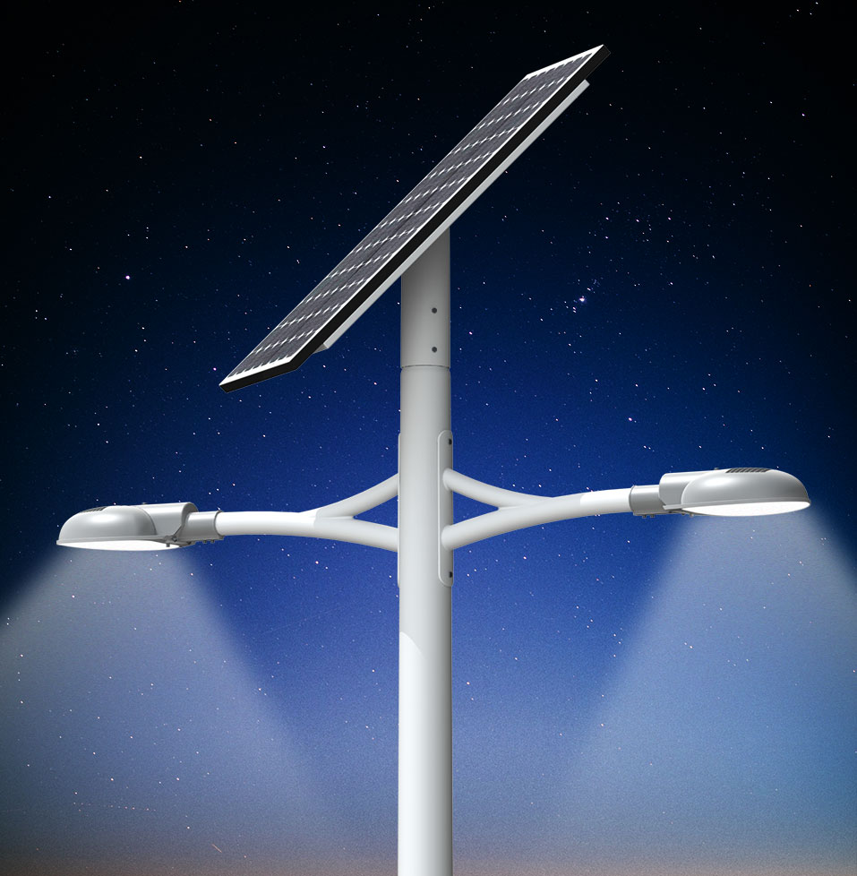Solar LED Park Lights modelseon double arm